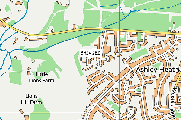BH24 2EZ map - OS VectorMap District (Ordnance Survey) BH24 2EZ map - OS VectorMap District (Ordnance Survey)