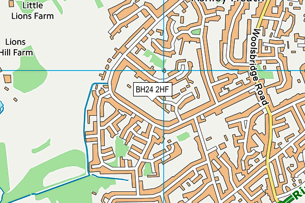 BH24 2HF map - OS VectorMap District (Ordnance Survey) BH24 2HF map - OS VectorMap District (Ordnance Survey)