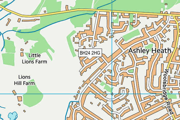 BH24 2HG map - OS VectorMap District (Ordnance Survey) BH24 2HG map - OS VectorMap District (Ordnance Survey)