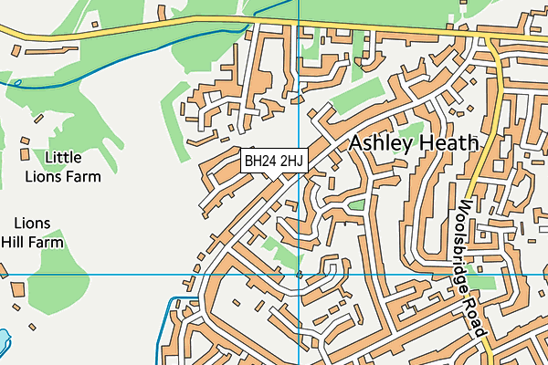 BH24 2HJ map - OS VectorMap District (Ordnance Survey) BH24 2HJ map - OS VectorMap District (Ordnance Survey)