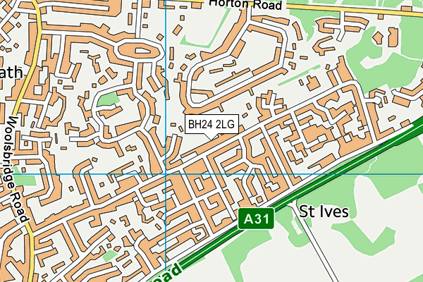 BH24 2LG map - OS VectorMap District (Ordnance Survey) BH24 2LG map - OS VectorMap District (Ordnance Survey)