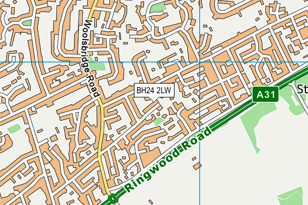 BH24 2LW map - OS VectorMap District (Ordnance Survey) BH24 2LW map - OS VectorMap District (Ordnance Survey)