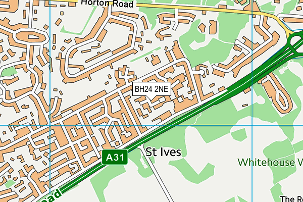 BH24 2NE map - OS VectorMap District (Ordnance Survey)