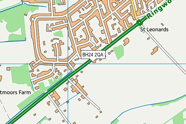 BH24 2QA map - OS VectorMap District (Ordnance Survey) BH24 2QA map - OS VectorMap District (Ordnance Survey)