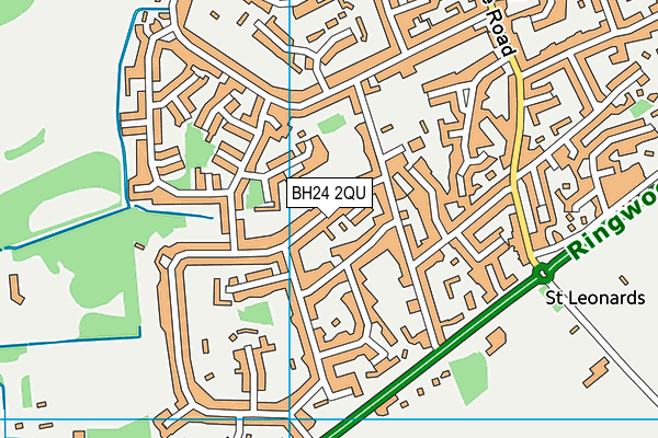 BH24 2QU map - OS VectorMap District (Ordnance Survey) BH24 2QU map - OS VectorMap District (Ordnance Survey)
