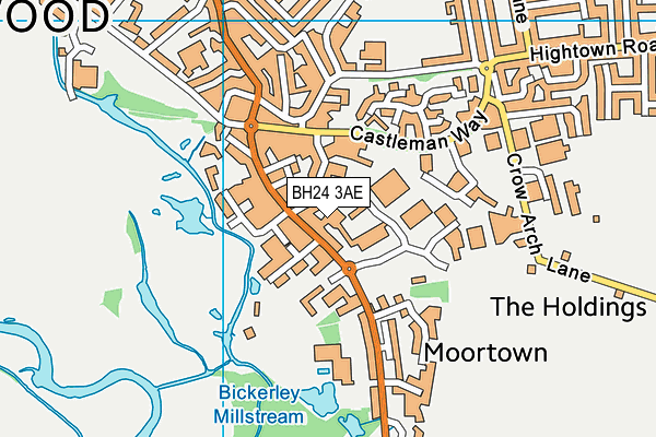 BH24 3AE map - OS VectorMap District (Ordnance Survey) BH24 3AE map - OS VectorMap District (Ordnance Survey)