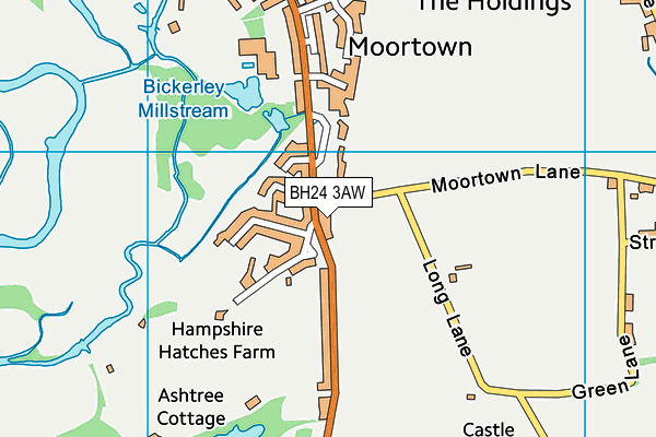 BH24 3AW map - OS VectorMap District (Ordnance Survey) BH24 3AW map - OS VectorMap District (Ordnance Survey)