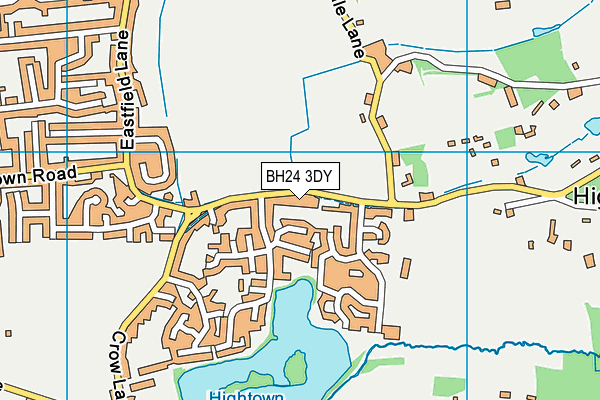 BH24 3DY map - OS VectorMap District (Ordnance Survey) BH24 3DY map - OS VectorMap District (Ordnance Survey)
