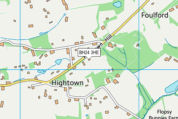 BH24 3HE map - OS VectorMap District (Ordnance Survey) BH24 3HE map - OS VectorMap District (Ordnance Survey)