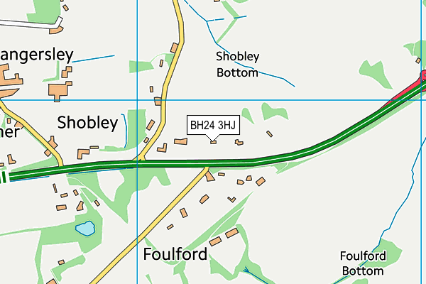 BH24 3HJ map - OS VectorMap District (Ordnance Survey) BH24 3HJ map - OS VectorMap District (Ordnance Survey)