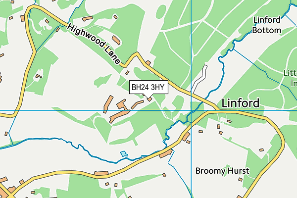 BH24 3HY map - OS VectorMap District (Ordnance Survey) BH24 3HY map - OS VectorMap District (Ordnance Survey)