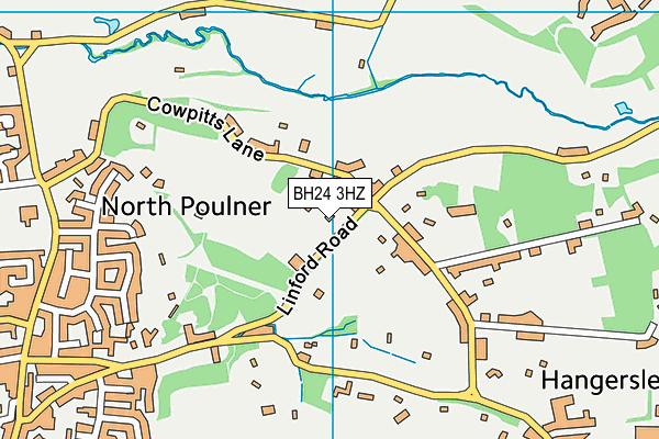 BH24 3HZ map - OS VectorMap District (Ordnance Survey) BH24 3HZ map - OS VectorMap District (Ordnance Survey)