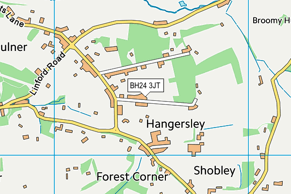 BH24 3JT map - OS VectorMap District (Ordnance Survey) BH24 3JT map - OS VectorMap District (Ordnance Survey)