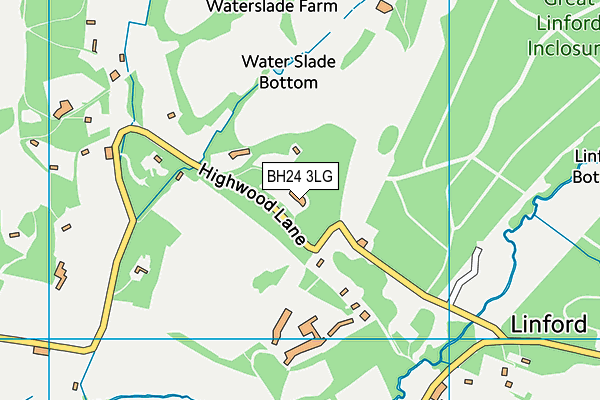 BH24 3LG map - OS VectorMap District (Ordnance Survey) BH24 3LG map - OS VectorMap District (Ordnance Survey)