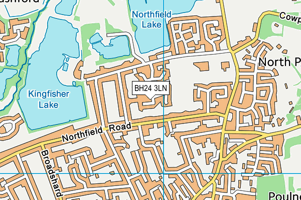BH24 3LN map - OS VectorMap District (Ordnance Survey) BH24 3LN map - OS VectorMap District (Ordnance Survey)