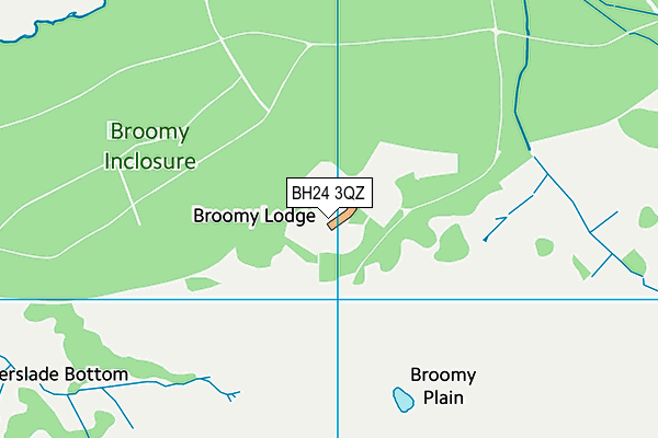 BH24 3QZ map - OS VectorMap District (Ordnance Survey)