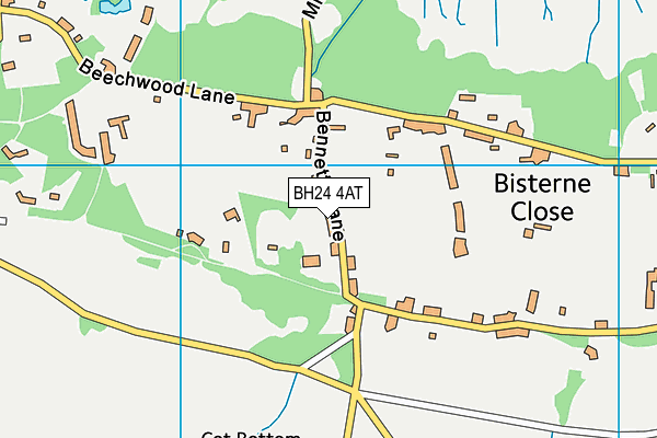 BH24 4AT map - OS VectorMap District (Ordnance Survey) BH24 4AT map - OS VectorMap District (Ordnance Survey)