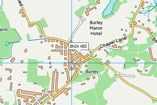 BH24 4BS map - OS VectorMap District (Ordnance Survey) BH24 4BS map - OS VectorMap District (Ordnance Survey)