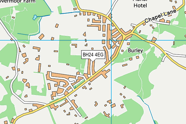 BH24 4EG map - OS VectorMap District (Ordnance Survey) BH24 4EG map - OS VectorMap District (Ordnance Survey)