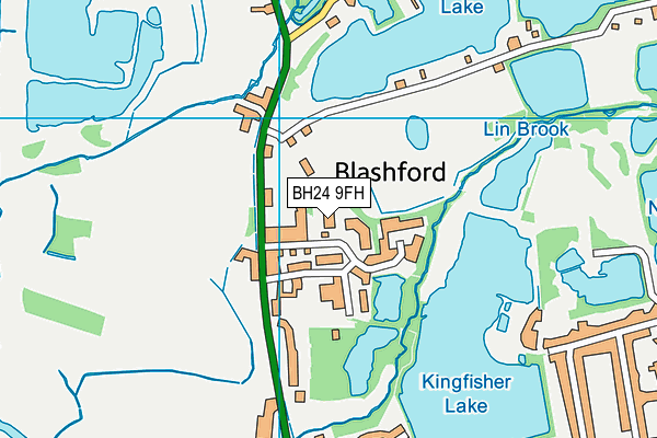BH24 9FH map - OS VectorMap District (Ordnance Survey) BH24 9FH map - OS VectorMap District (Ordnance Survey)