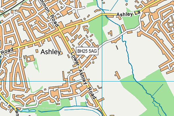 BH25 5AG map - OS VectorMap District (Ordnance Survey) BH25 5AG map - OS VectorMap District (Ordnance Survey)