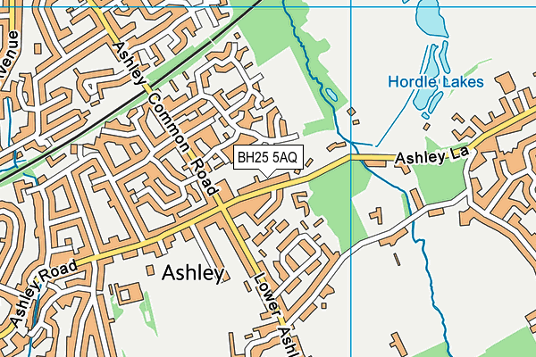 BH25 5AQ map - OS VectorMap District (Ordnance Survey) BH25 5AQ map - OS VectorMap District (Ordnance Survey)