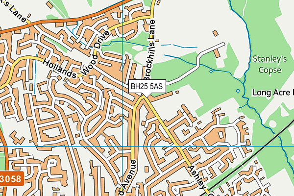 BH25 5AS map - OS VectorMap District (Ordnance Survey) BH25 5AS map - OS VectorMap District (Ordnance Survey)
