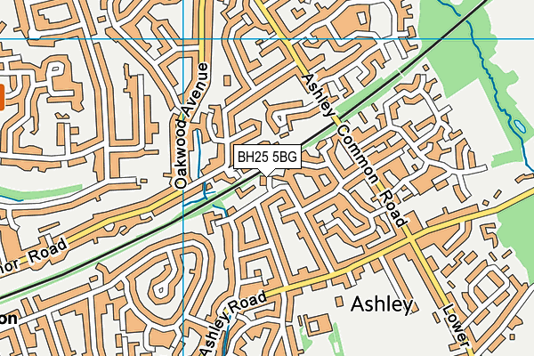 BH25 5BG map - OS VectorMap District (Ordnance Survey) BH25 5BG map - OS VectorMap District (Ordnance Survey)
