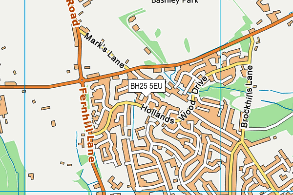 BH25 5EU map - OS VectorMap District (Ordnance Survey) BH25 5EU map - OS VectorMap District (Ordnance Survey)