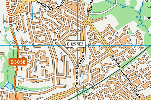BH25 5EZ map - OS VectorMap District (Ordnance Survey)