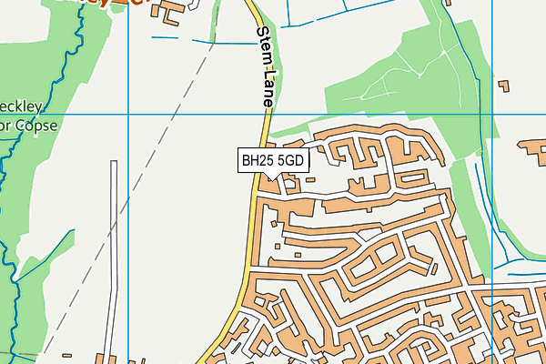 BH25 5GD map - OS VectorMap District (Ordnance Survey) BH25 5GD map - OS VectorMap District (Ordnance Survey)