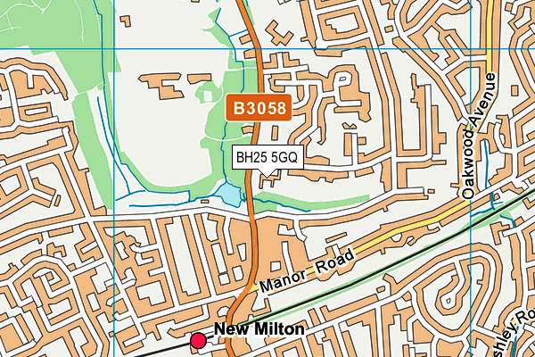 BH25 5GQ map - OS VectorMap District (Ordnance Survey) BH25 5GQ map - OS VectorMap District (Ordnance Survey)
