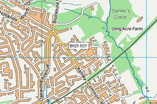 BH25 5GY map - OS VectorMap District (Ordnance Survey) BH25 5GY map - OS VectorMap District (Ordnance Survey)