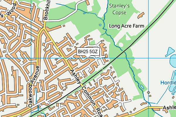 BH25 5GZ map - OS VectorMap District (Ordnance Survey) BH25 5GZ map - OS VectorMap District (Ordnance Survey)