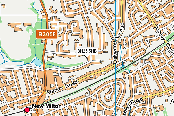 BH25 5HB map - OS VectorMap District (Ordnance Survey) BH25 5HB map - OS VectorMap District (Ordnance Survey)