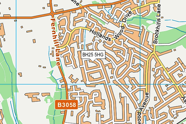 BH25 5HG map - OS VectorMap District (Ordnance Survey) BH25 5HG map - OS VectorMap District (Ordnance Survey)