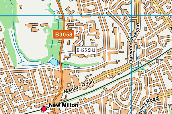 BH25 5HJ map - OS VectorMap District (Ordnance Survey) BH25 5HJ map - OS VectorMap District (Ordnance Survey)