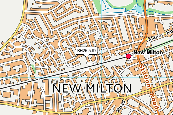 BH25 5JD map - OS VectorMap District (Ordnance Survey) BH25 5JD map - OS VectorMap District (Ordnance Survey)