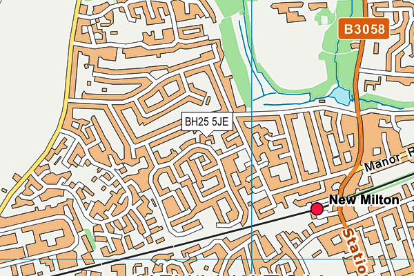 BH25 5JE map - OS VectorMap District (Ordnance Survey) BH25 5JE map - OS VectorMap District (Ordnance Survey)