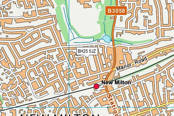 BH25 5JZ map - OS VectorMap District (Ordnance Survey) BH25 5JZ map - OS VectorMap District (Ordnance Survey)