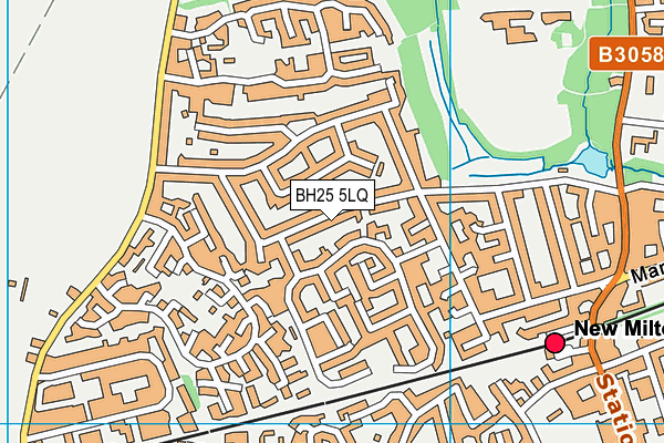BH25 5LQ map - OS VectorMap District (Ordnance Survey) BH25 5LQ map - OS VectorMap District (Ordnance Survey)