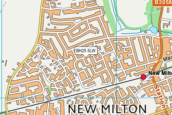 BH25 5LW map - OS VectorMap District (Ordnance Survey) BH25 5LW map - OS VectorMap District (Ordnance Survey)