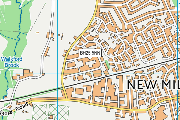 BH25 5NN map - OS VectorMap District (Ordnance Survey)