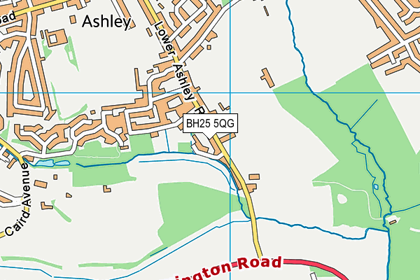 BH25 5QG map - OS VectorMap District (Ordnance Survey) BH25 5QG map - OS VectorMap District (Ordnance Survey)