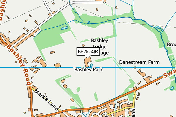 BH25 5QR map - OS VectorMap District (Ordnance Survey) BH25 5QR map - OS VectorMap District (Ordnance Survey)