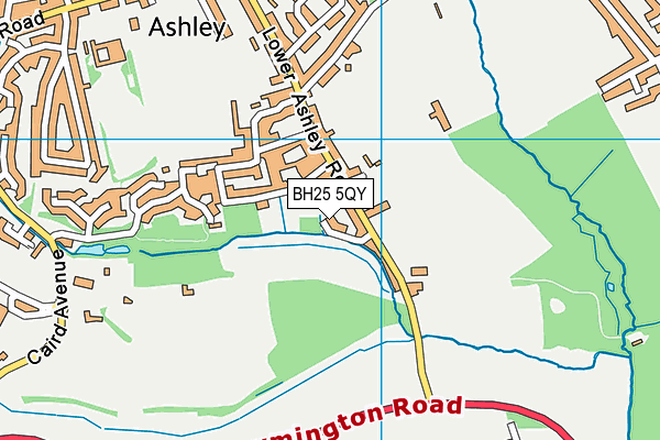 BH25 5QY map - OS VectorMap District (Ordnance Survey) BH25 5QY map - OS VectorMap District (Ordnance Survey)