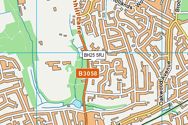 BH25 5RJ map - OS VectorMap District (Ordnance Survey) BH25 5RJ map - OS VectorMap District (Ordnance Survey)