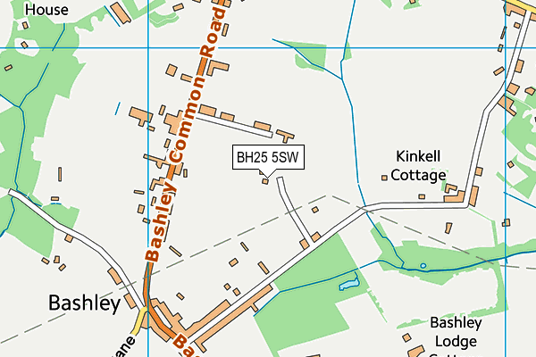 BH25 5SW map - OS VectorMap District (Ordnance Survey) BH25 5SW map - OS VectorMap District (Ordnance Survey)