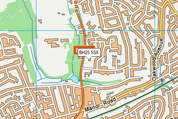 BH25 5SX map - OS VectorMap District (Ordnance Survey) BH25 5SX map - OS VectorMap District (Ordnance Survey)