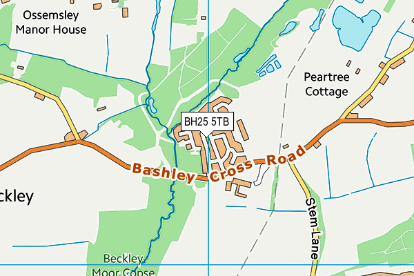 BH25 5TB map - OS VectorMap District (Ordnance Survey) BH25 5TB map - OS VectorMap District (Ordnance Survey)
